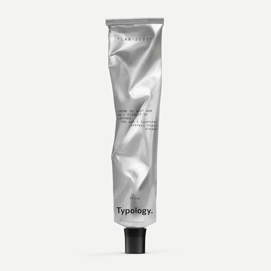 Typology Exfoliating Night Cream with 6% AHA and Lavender Extract