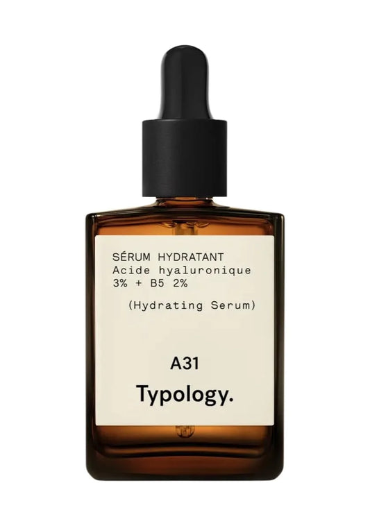 Typology A31 Hydrating Serum, 3% Hyaluronic Acid + 2% B5, Moisturizing Face Serum 0.5 fl oz