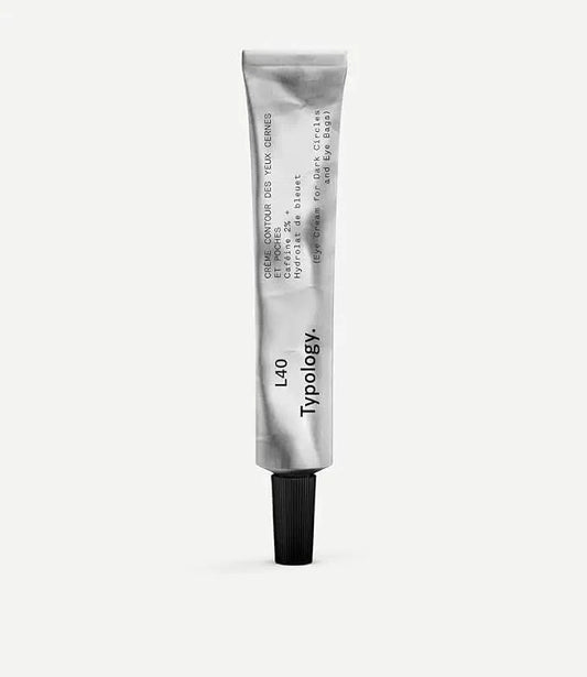 Typology Eye Cream for Dark Circles and Eye Bags 2% Caffeine + Hydrolate Cornflower & Complimentary BlueBerry Sheet Masque