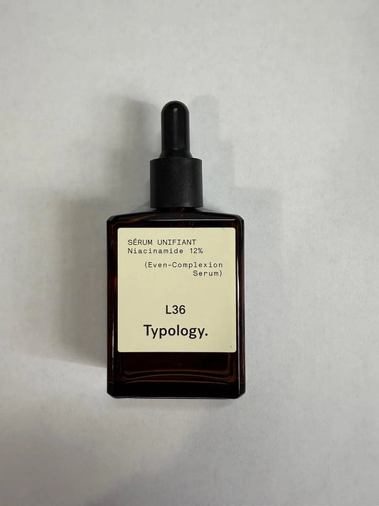 Typology L36 Even-Complexion Serum with 12% Niacinamide, 30ml, Skin Brightening Treatment for Face