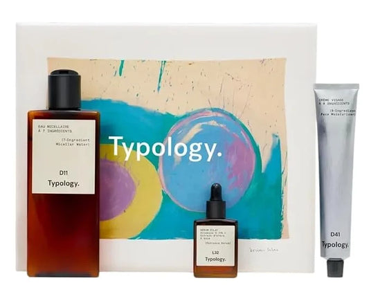 Typology Essential Care Gift Set, 3-Piece Facial Routine with Micellar Water, Radiance Serum, and Moisturizing Cream